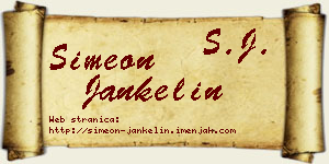 Simeon Jankelin vizit kartica
